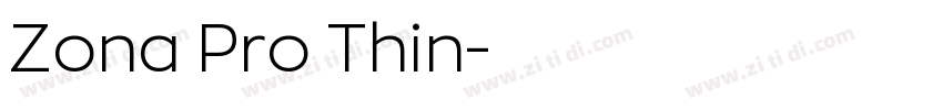 Zona Pro Thin字体转换